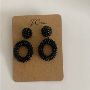 J. Crew Black Beaded Earrings